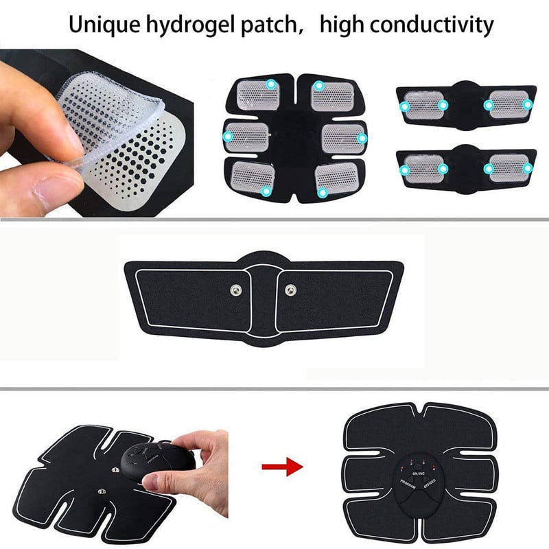 ABS lihastooner kõhulihaste trenažöör naistele meestele treening Fitness talje kõht käsi jalg Kodu jõusaal Kaasaskantavad juhtmevabad jõutrenažöörid