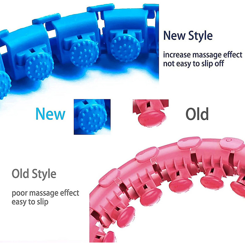 26 sektsiooni nutikad kaalutud spordirõngad kõht õhuke talje Harjutus Eemaldatav rõngas massaaž Fitness Ringid Treening Kaalulangus