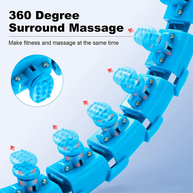 26 sektsiooni nutikad kaalutud spordirõngad kõht õhuke talje Harjutus Eemaldatav rõngas massaaž Fitness Ringid Treening Kaalulangus