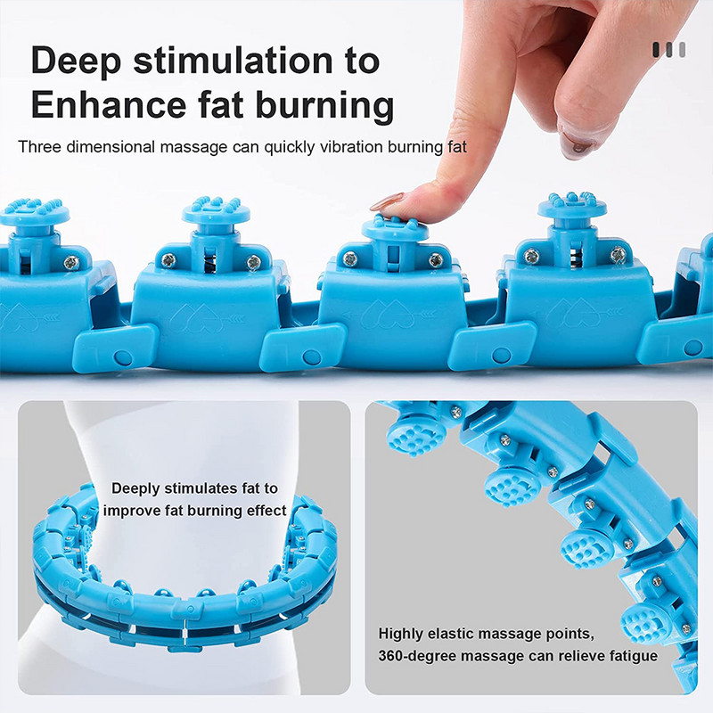 26 sektsiooni nutikad kaalutud spordirõngad kõht õhuke talje Harjutus Eemaldatav rõngas massaaž Fitness Ringid Treening Kaalulangus