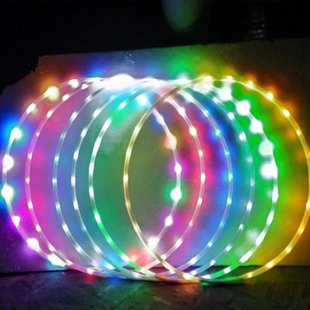 LED цветни фитнес кръгове Спортни обръчи Коремна тънка талия Масажни обръчи Crossfit Фитнес оборудване Домашно обучение Отслабване