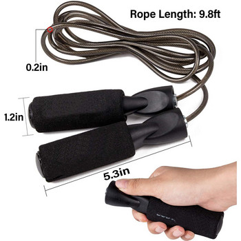 Jump Rope Speed Jumping Steel Wire Double Unders MMA Boxing Skipping Workout Fitness Ρυθμιζόμενο μήκος Προπόνηση άσκησης