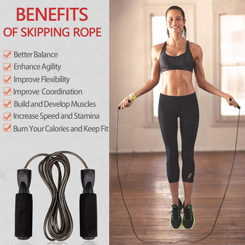 Jump Rope Speed Jumping Steel Wire Double Unders MMA Boxing Skipping Workout Fitness Ρυθμιζόμενο μήκος Προπόνηση άσκησης