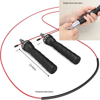 2,5/3,4 χιλιοστά Crossfit Jump Rope Speed & Weighted Jumping Rope with Ball Bearing Αντιολισθητική λαβή Skipping Rope Sports Home Gym