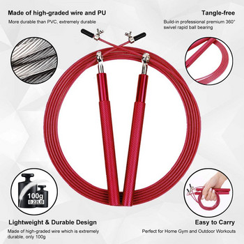 Γυμναστήριο Speed Jump Rope Fitness Skipping Rope Steel Cordless Ball Bearing for Boxing MMA Martial Arts Gym Equipment for Home