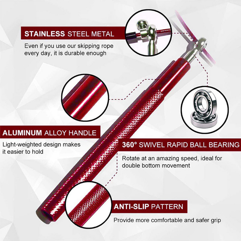 Kiirushüppe köis Fitness hüppenöör terasest juhtmeta kuullaagritega treening poksiks MMA võitluskunstide jõusaali varustus koduks