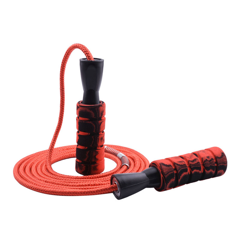 Въже за скачане Тренировка Фитнес сачмени лагери Бързоскоростно въже за скачане Мека пяна Дръжки Памук Упражнение за жени Мъже Детски тренировки