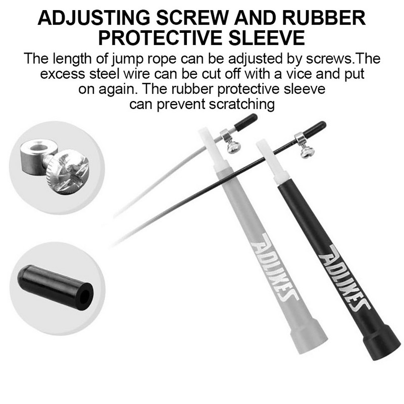 AOLIKES НОВО Прескачане на стоманена тел Регулируемо въже за скачане Фитнес оборудване Тренировка за упражнения 3 метра