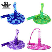 PVC bambusliigenditega hüppenöör, pehme helmestega helmestega helmed trikid oskused hüpped, vahelejätmine, fitness Crossfit täiskasvanud lastele