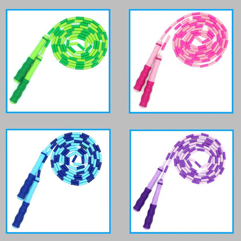PVC bambusliigenditega hüppenöör, pehme helmestega helmestega helmed trikid oskused hüpped, vahelejätmine, fitness Crossfit täiskasvanud lastele