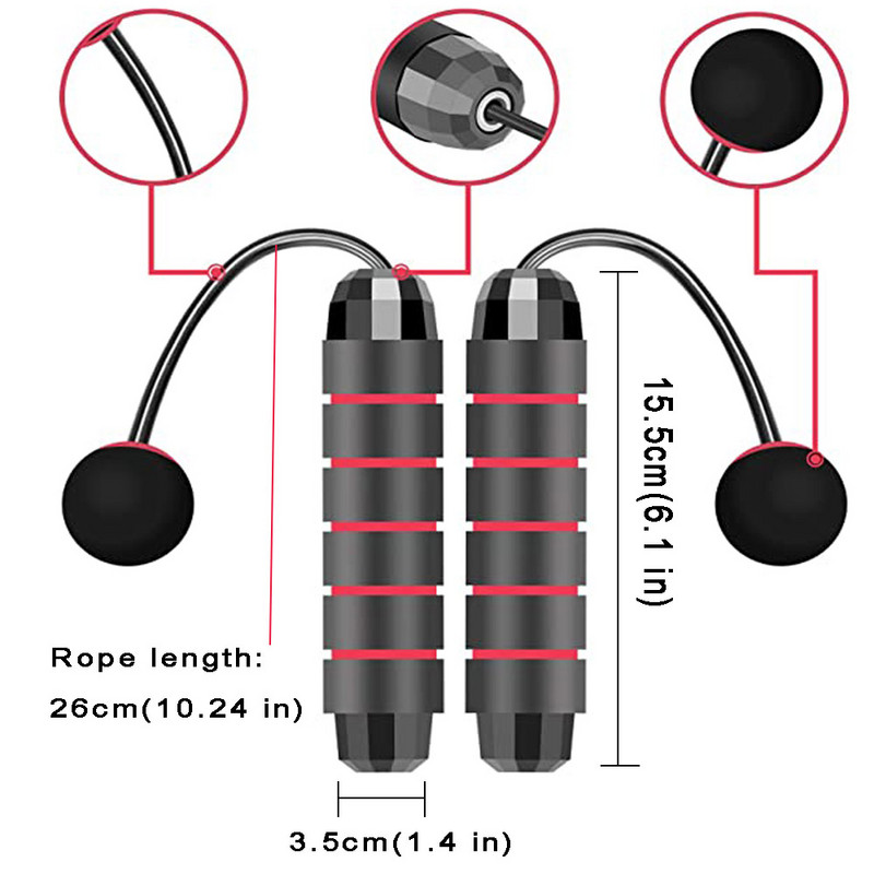 Kaasaskantav laager Juhtmeta hüppenöör hüppenöör Kiirus Crossfit Sport Kodune harjutus PVC juhtmevaba kardiotreening Fitnessivarustus