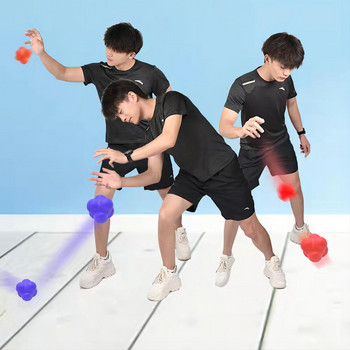 Εξαγωνική μπάλα αντίδρασης ταχύτητας προπόνησης ευκινησίας σιλικόνης συντονισμός μπάλας αντανακλαστικής γυμναστικής μπάλα προπόνησης για παιδί ενήλικες