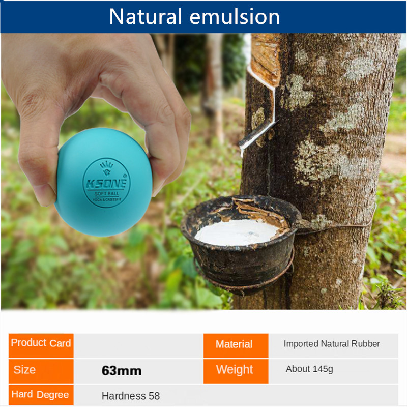 Massaažipall 6,3 cm Fascia Ball Lacrosse Ball Jooga Lihaseid Lõõgastav Valu leevendav Kaasaskantav Füsioteraapia Pall Lõualuu Treeningpall