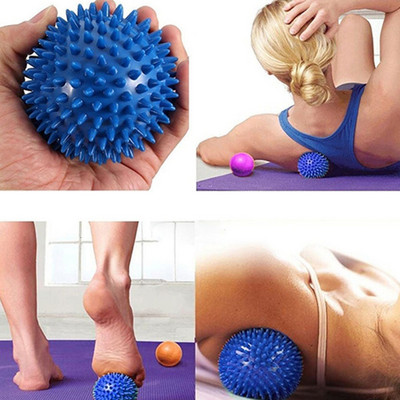 Издръжлива PVC Spiky Massage Ball Trigger Point Спорт Фитнес Облекчаване на болката в ръцете и краката Облекчаване на плантарен фасциит Hedgehog 7cm топки