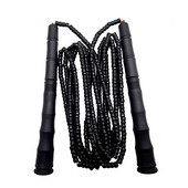 NEVERTOOLATE NO LOGO PVC karoliukai ilga rankena PURE BLACK BEADED ROPE 3 metrų šokdinimo virvė minkšti PVC karoliukai suaugusiųjų įgūdžių gudrybės