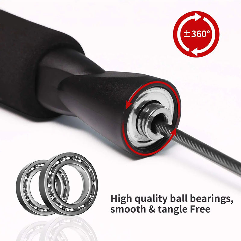 Sârmă de oțel reglabilă, fără încurcături, frânghie de săritură durabilă pentru bărbați, femei, frânghie de viteză, box, antrenament de anduranță cardio