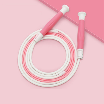 Kindmax PVC ugrókötél, kék rózsaszín, sárga ugrókötél, könnyű, csomómentesen állítható, fitness sportok verseny gyakorlat