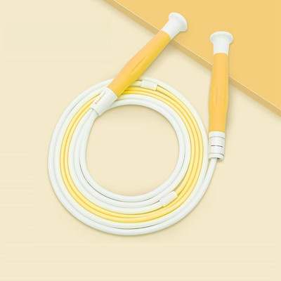 Kindmax PVC ugrókötél, kék rózsaszín, sárga ugrókötél, könnyű, csomómentesen állítható, fitness sportok verseny gyakorlat