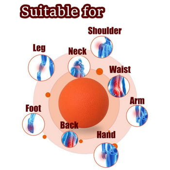 Крак, гръб, ръка, мускули Лакрос масажна топка TPE Фитнес зала Фитнес йога топка Инструменти за облекчаване на мускулния стрес Масажни инструменти