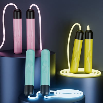 Ρυθμιζόμενο Skipping Night Glowing Rope Luminous Jump Ropes Home Slim Slim Exercise Rope Fitness Training Sports Supplies