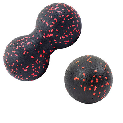 Jooga massaažipall Fitness Lacrosse Myofascia pall suure tihedusega lihaseid lõdvestav keha valu leevendav harjutus, kahekordne massaažipall