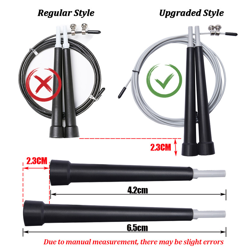 Állítható ugrókötél fogantyú meghosszabbítja acélhuzalt kihagyás Fitnesz edzés felszerelés Crossfit edzés sebesség ugrókötél edzőterem