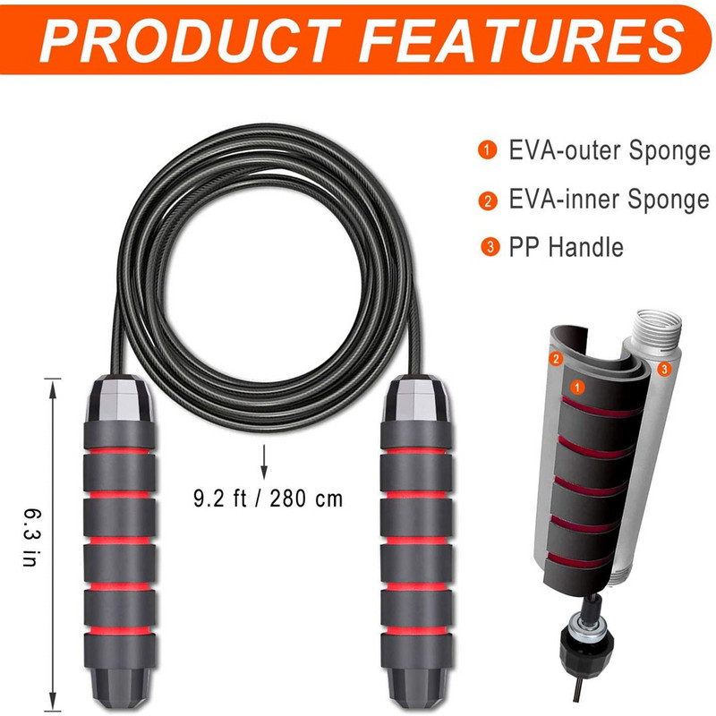 WorthWhile Professionaalsed hüppenöörid Kiiruskrosfitreening MMA poks Kodune jõusaal Treeningvarustus meestele Naised Lapsed