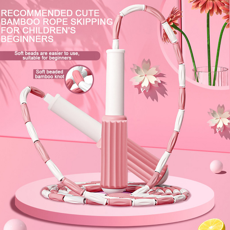 GOBYGO copii din bambus frânghie mâner anti-alunecare pentru copii profesioniști sport în aer liber instrument de exercițiu sărituri frânghie băieți fete