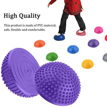 16 εκατοστά Yoga Spiky Foot Massage Ball Anti-slip Half Ball Exercise Stabilizer Balance Integration Trainer Hemisphere Steping Stones