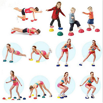 16 εκατοστά Yoga Spiky Foot Massage Ball Anti-slip Half Ball Exercise Stabilizer Balance Integration Trainer Hemisphere Steping Stones