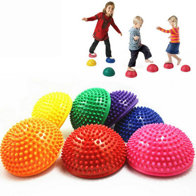 Топки за йога Half Sphere PVC удебелени надуваеми топка за масаж на краката Тренировъчна топка за фитнес, пилатес, упражнения, фитнес