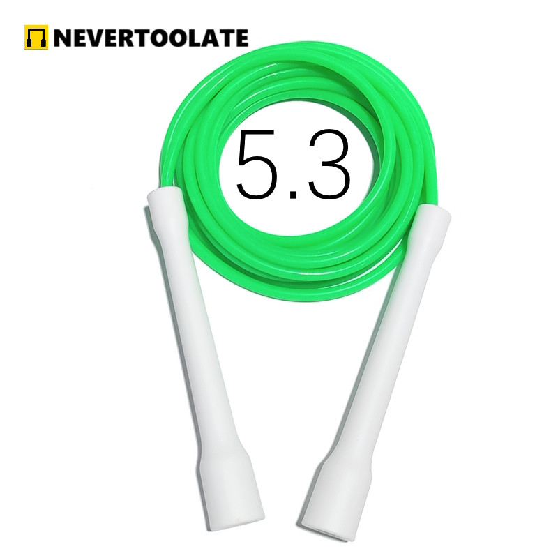 10,5 jalga 15 cm pikk CC käepide 5,3 mm PVC köis keermega 135 grammi ülipikk 3,2 meetrit käepidemete vahel hüppenöör vahelejätmine