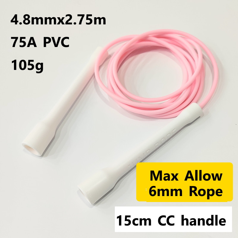 10,5 jalga 15 cm pikk CC käepide 5,3 mm PVC köis keermega 135 grammi ülipikk 3,2 meetrit käepidemete vahel hüppenöör vahelejätmine