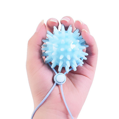 Ανθεκτικό 6cm TPR Spiky Grip Ball μασάζ με σχοινί String Spike Massager Trigger Point Hand Yoga Ball Hand Rehabilitation Trainer