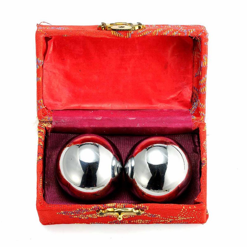 Mingi chinezești Baoding Fitness Handbal Sănătate Exercițiu Terapie de relaxare la stres Minge de masaj cromat pentru mâini 38/48mm