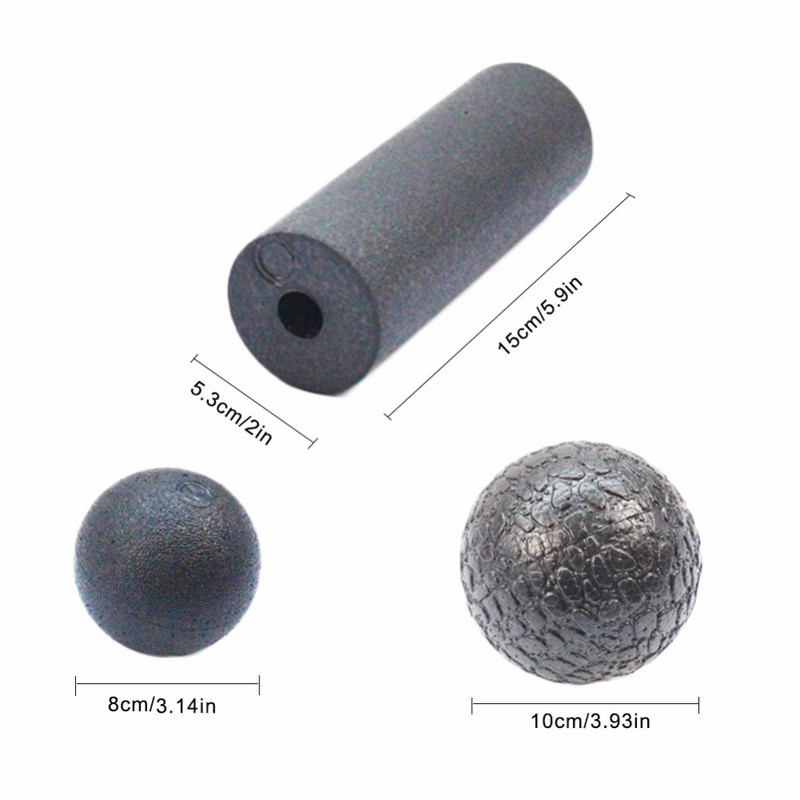 Tervis Fitness Massaaž Ball Meditsiin Jooga Myofascial Release Fascia Body Pilates Jõusaal Sport Ball Massager Roller Must