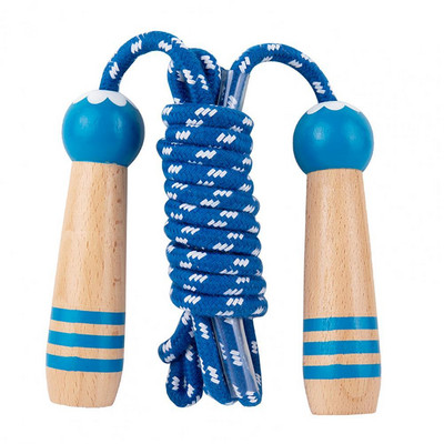 Gyerek ugrálókötél zsírégető fitnesz ugrálókötél rajzfilm fa fogantyú, állítható hosszúságú ugrókötél