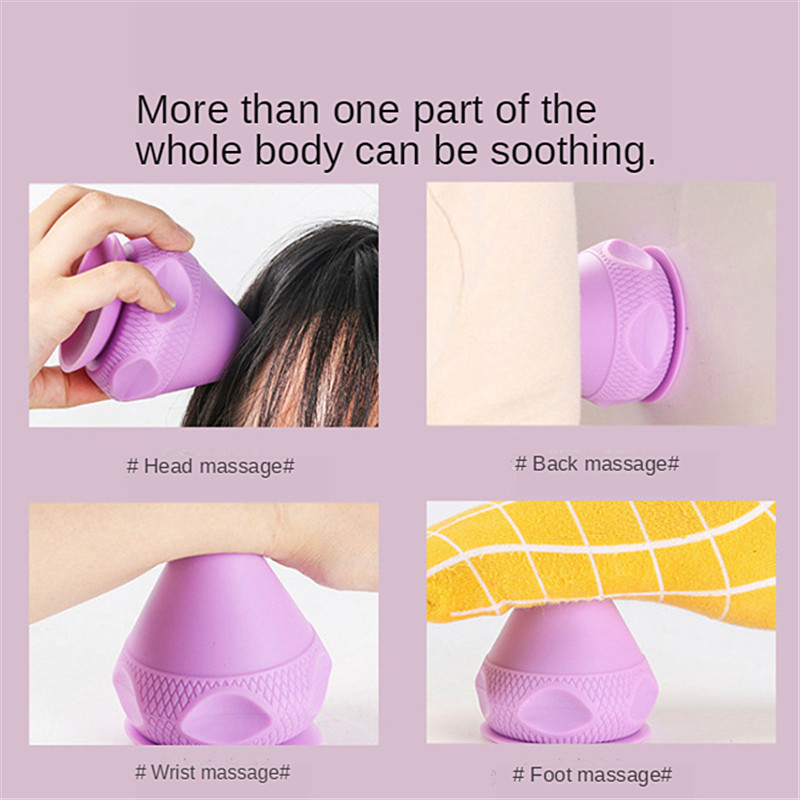 Minge de masaj din silicon cu ventuză pentru psoas, toracic, coloanei vertebrale, partea superioară a spatelui, gât, scapula, picior, yoga, relaxare musculară, instrumente de masaj