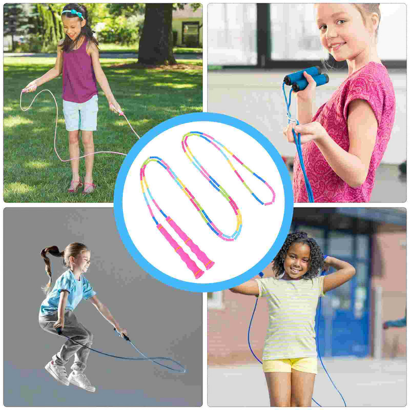 Προπόνηση με σχοινί Άλμα με σχοινιά Άσκηση με χάντρες παράλειψη Παιδικά αθλητικά είδη γυμναστικής Εξοπλισμός ζυγισμένο καλώδιο εξωτερικού χώρου για κορίτσια