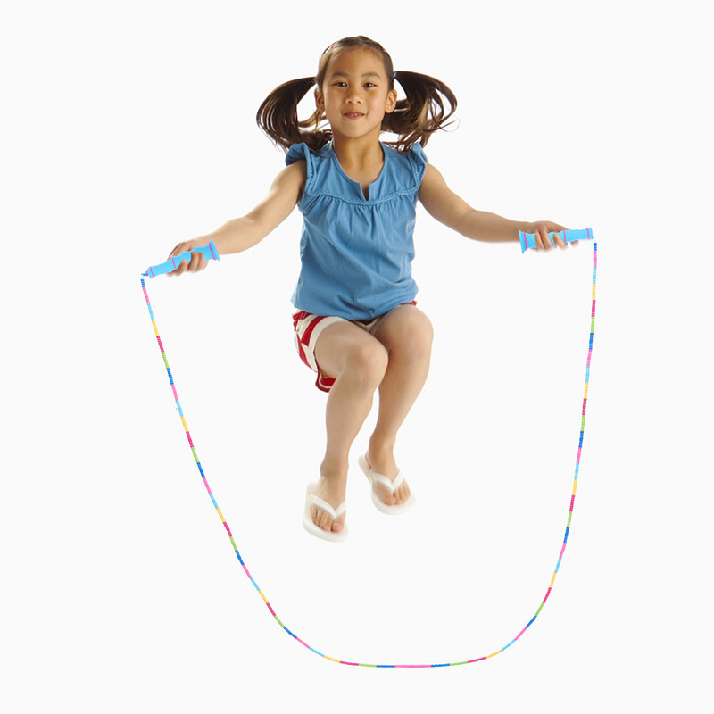 Προπόνηση με σχοινί Άλμα με σχοινιά Άσκηση με χάντρες παράλειψη Παιδικά αθλητικά είδη γυμναστικής Εξοπλισμός ζυγισμένο καλώδιο εξωτερικού χώρου για κορίτσια
