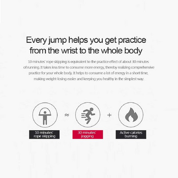 Преносимо въже за скачане Фитнес Бодибилдинг Спортни аксесоари Аеробни упражнения Скоростна тренировка Въже Мускулна издръжливост Workou