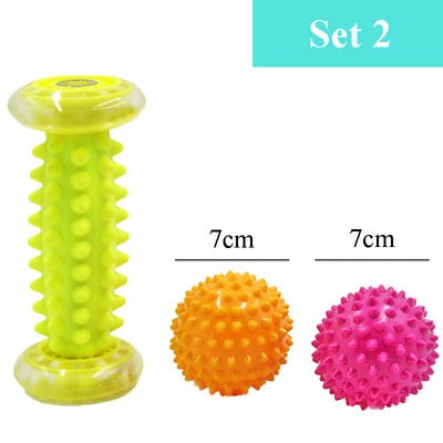 Jóga lábmasszázs labda talpi homlokzat görgő izomlazítás sport fitnesz labdák földimogyoró transzmembrán labda testedző készlet