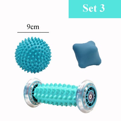 Jóga lábmasszázs labda talpi homlokzat görgő izomlazítás sport fitnesz labdák földimogyoró transzmembrán labda testedző készlet