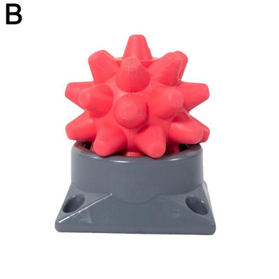Kaasaskantav Acupoint massaažipall alusega lihaste lõdvestamiseks Fascia Ball Rumble Roller Hedgehog Ball Jooga Sport Fitness Pall