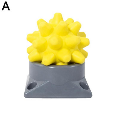 Kaasaskantav Acupoint massaažipall alusega lihaste lõdvestamiseks Fascia Ball Rumble Roller Hedgehog Ball Jooga Sport Fitness Pall