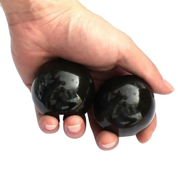 Φυσικές 2 τμχ Χειροκίνητες μπάλες Finger Chinese Rocks Stone Baoding Balls Fitness Balls Relaxing