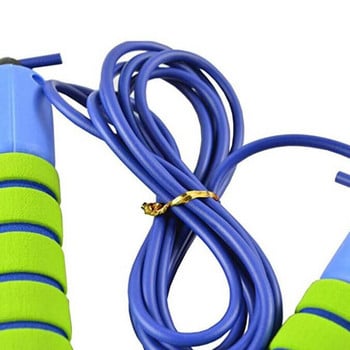 Скоростно въже за скачане Фитнес регулируемо въже за скачане с удобни дръжки и противотренировъчни уреди за прескачане на краката Унисекс деца