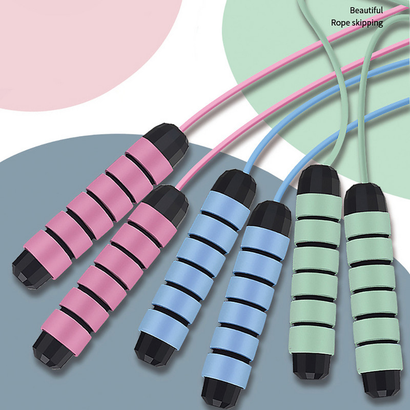 1 tk PVC terastraadist laager hüppenöör ülikulumiskindel Fitness Fitnessi varustus libisemiskindla käepideme hüppenöör