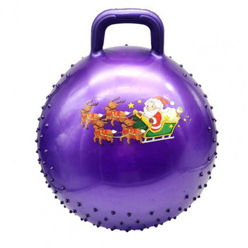 Издръжлив набор от подскачащи топки Коледна тема PVC Коледна тема Дръжка Комплект йога топки Hopper Ball Set Дръжка Комплект йога топки