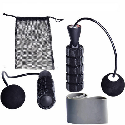Coarda de sărit fără fir, cu rulment B, mânecă din bumbac, cu bilă mare, fără fir Set din patru piese, cu marca de fitness